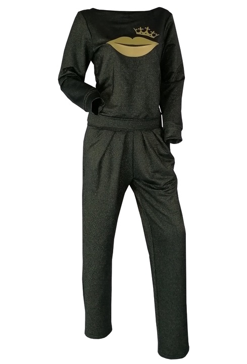 Compleu dama, negru cu auriu