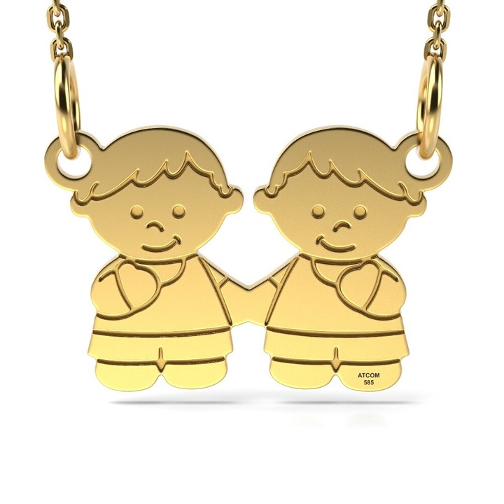 Sárga arany nyaklánc, fiú modell