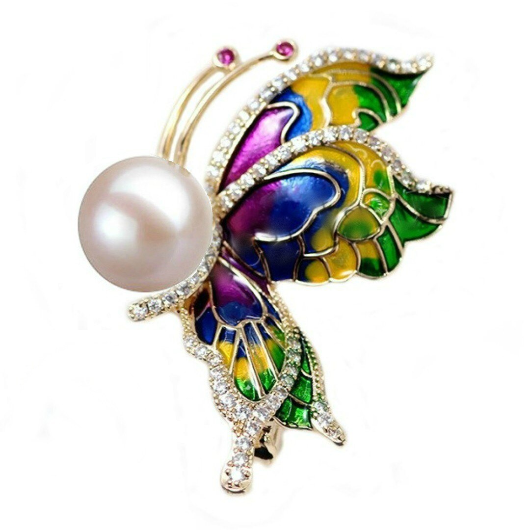 Brosa Pandantiv Fluture Curcubeu