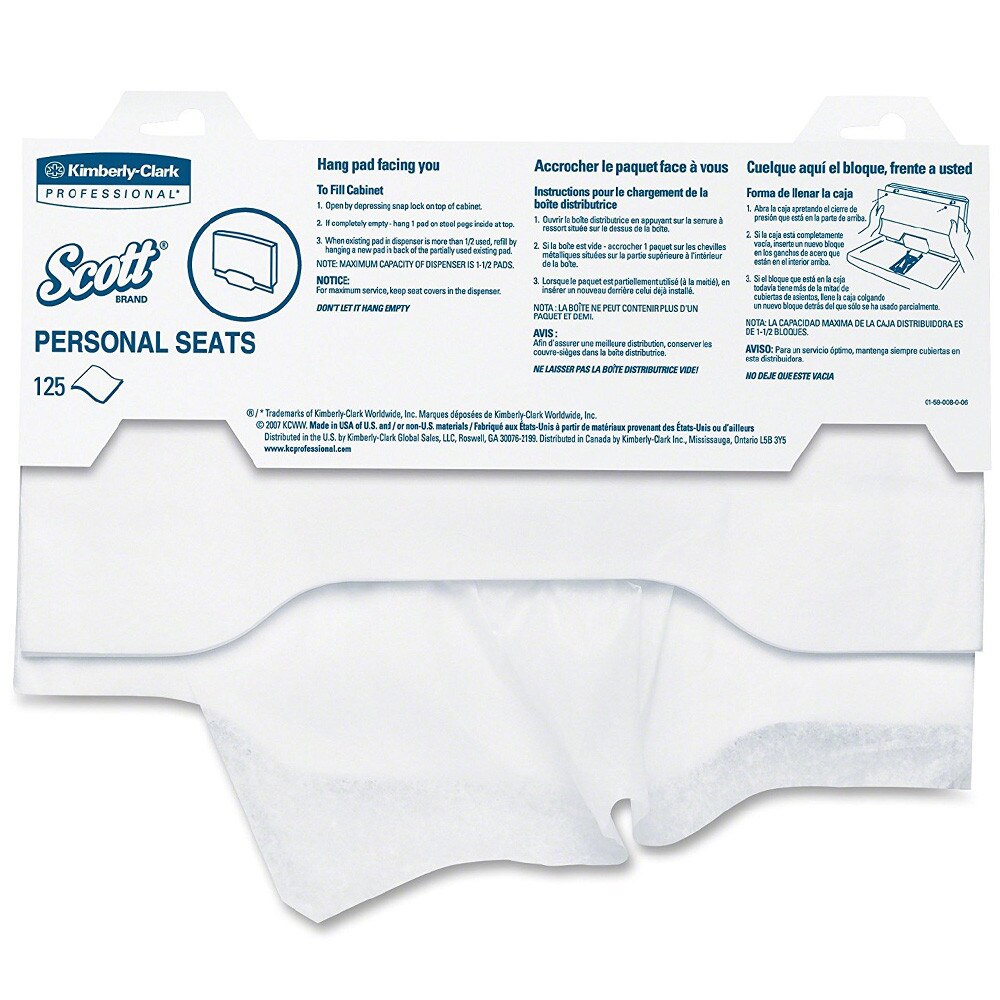 Acoperitoare hartie pentru colac toaleta 125 foi/pach KC6140