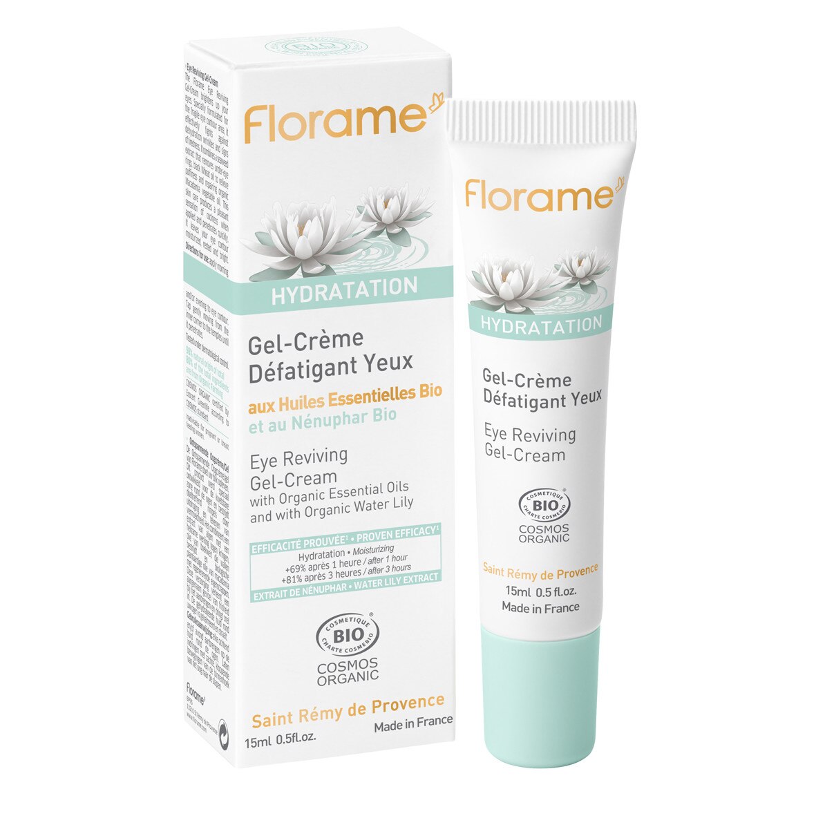 Gel-crema hidratant pentru ochi bio, 15ml