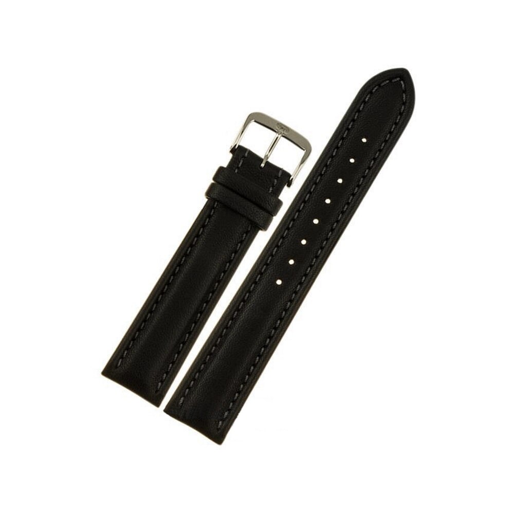 Curea de ceas Di-Modell Gaucho Chrono 1350-10242, 24mm, Negru, catarama argintie