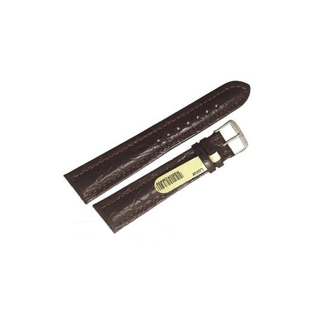 Curea de ceas Di-Modell Luxor 1305-28202, 20mm, Maro inchis, catarama argintie
