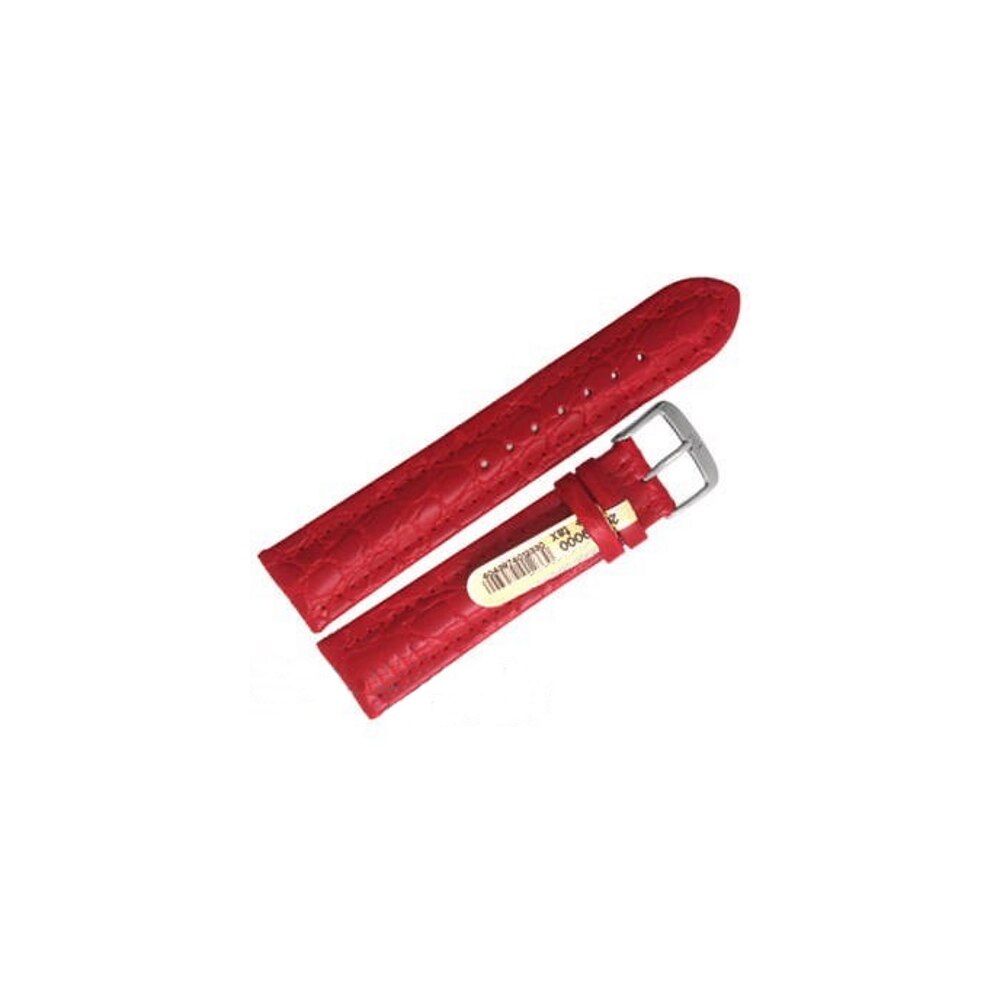 Curea de ceas Di-Modell Luxor 1305-07202, 20mm, Rosu, catarama argintie