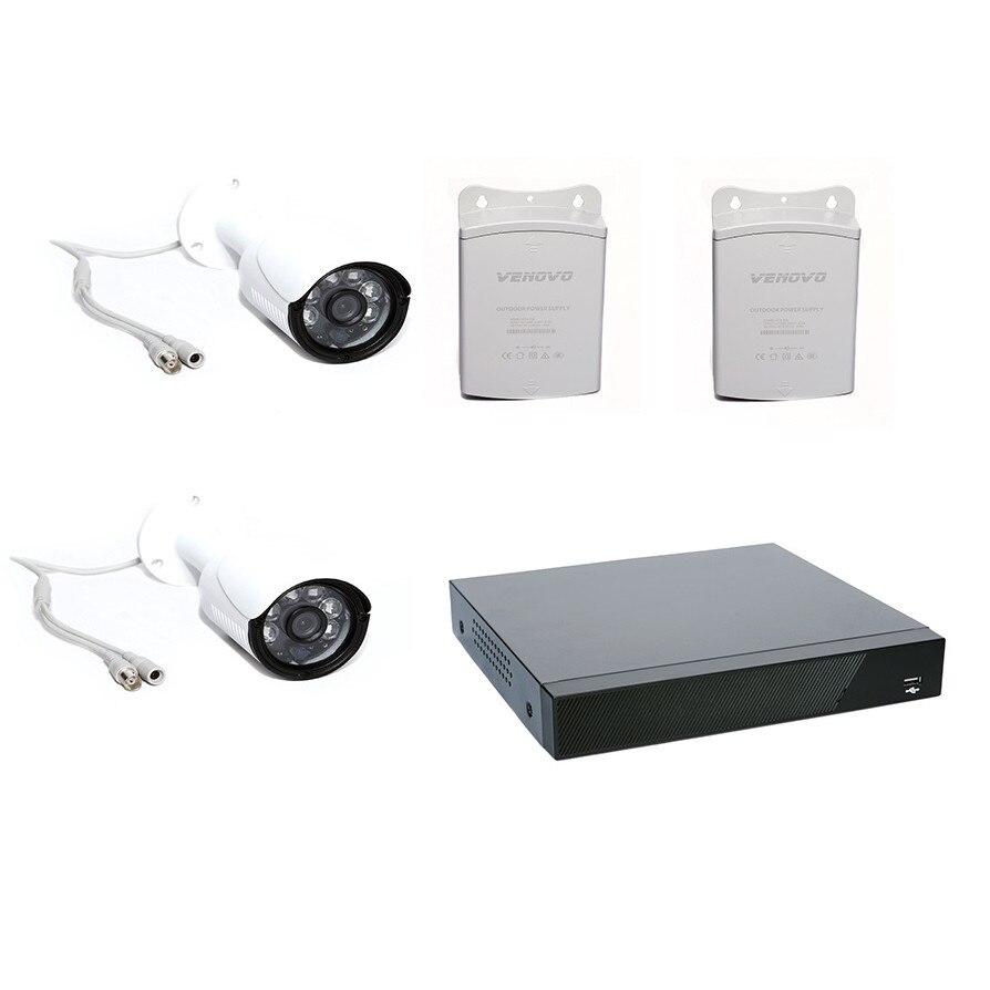 Sistem supraveghere, Venovo , 2 Camere 1.3MP, IR Led 20M, Lentila 3.6mm, Alimentator