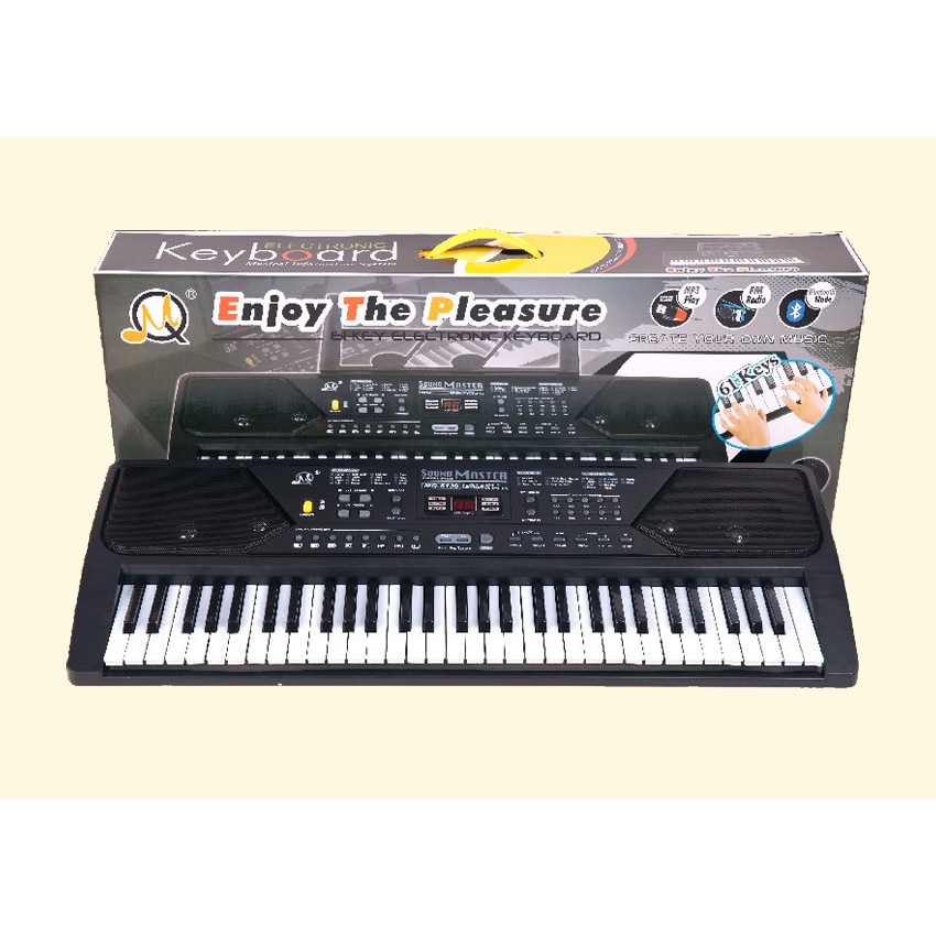 Orga electronica MQ, 61clape, Display LED, 16 tonuri, Bluetooth, microfon, radio FM, USB