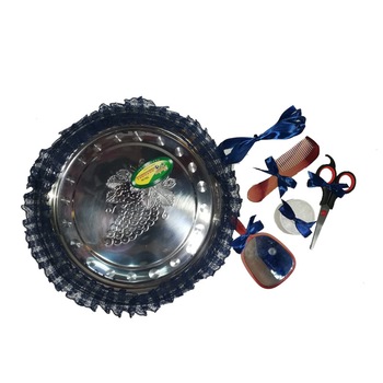 Tava Mot Metal, 5 piese, 30 cm, Albastru inchis, Shop Carnaval Tava Mot Metal, 5 piese, 30 cm, Albastru inchis, Shop Carnaval