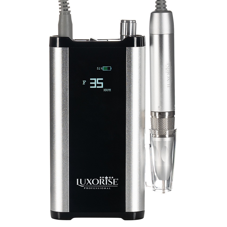 Freza unghii portabila brushless Titanium MASTER - LUXORISE Germania, 35.000 RPM, Silver