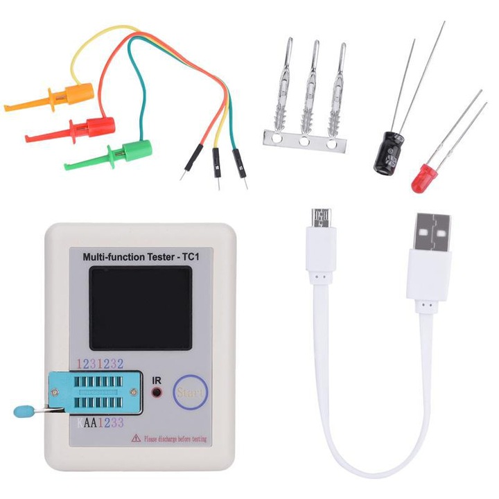 Tester, ESR metru, infrarosu (IR), inductante, capacitati, tranzistori - TC-1