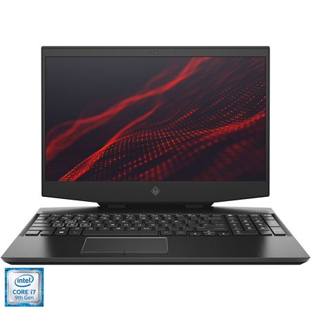 Laptop Gaming OMEN by HP 15-dh0008nq cu procesor Intel® Core™ i7-9750H pana la 4.5GHz Coffee Lake, 15.6", Full HD, IPS, 144Hz, 16GB, 256GB SSD, Nvidia GeForce RTX 2060 6GB, FreeDOS, Shadow Black