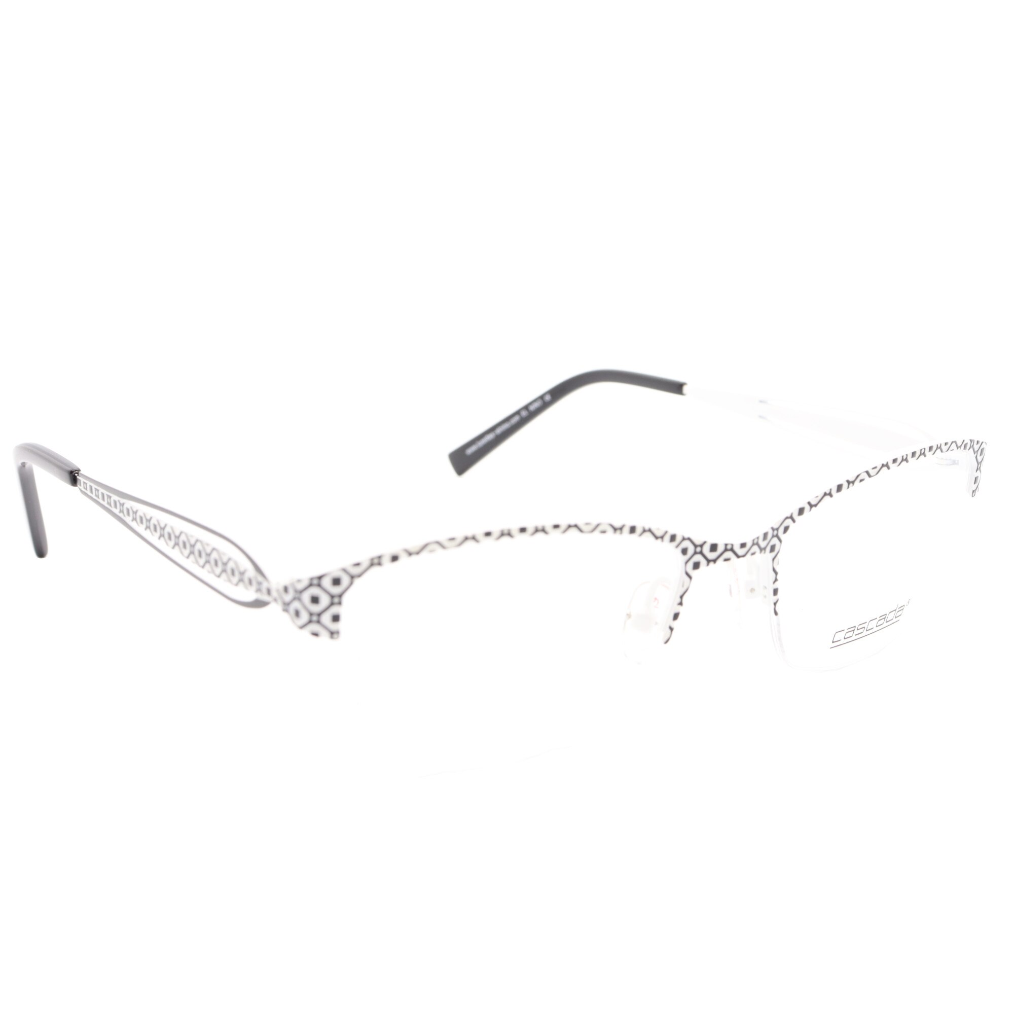 Rame ochelari de vedere, Cascada, Dama, E314, 50mm, Negru/Alb