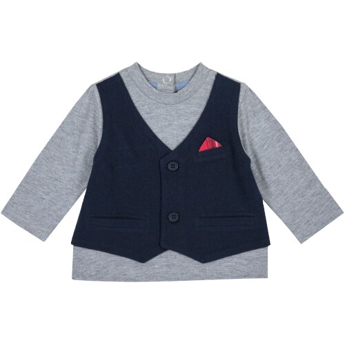 Tricou Chicco pentru Copii cu Maneca Lunga si Vestuta, Marimea 80