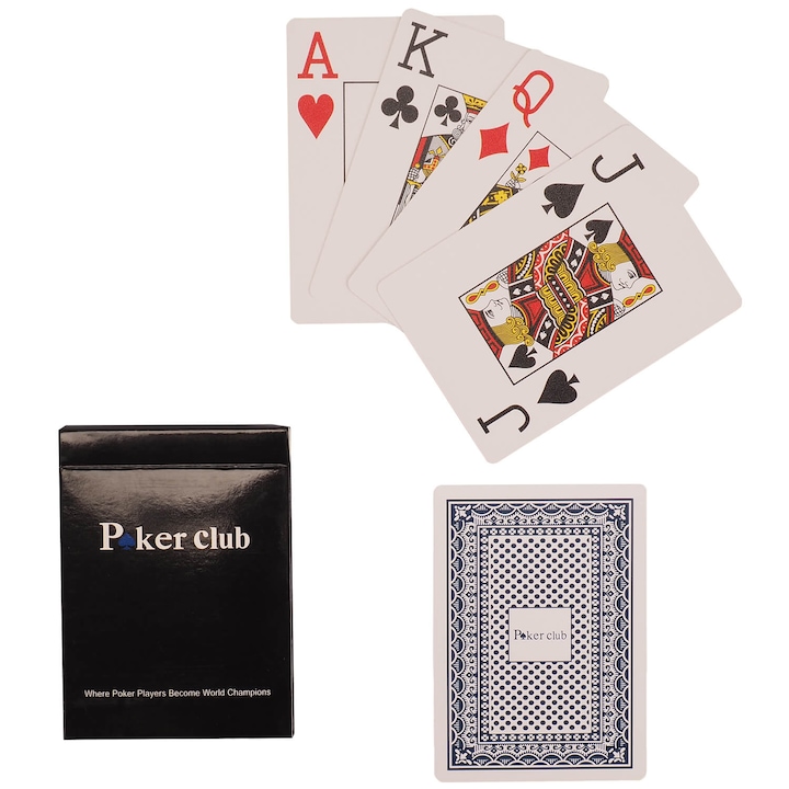 Action Poker Club Játékkártya, 8.7 x 6.2 cm, kék