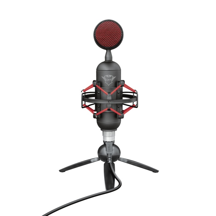 Микрофон за стрийминг Trust, 23466 GXT 244 Buzz USB, черен/червен