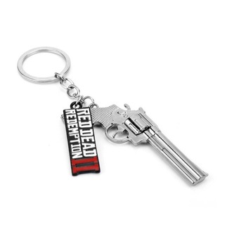 Breloc Gaming Logo Red Dead Redemption 2 si pistol Breloc Gaming Logo Red Dead Redemption 2 si pistol