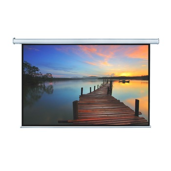 Ecran proiectie electric perete/tavan Blackmount, marime vizibila 300cm x 188cm, cu telecomanda Ecran proiectie electric perete/tavan Blackmount, marime vizibila 300cm x 188cm, cu telecomanda