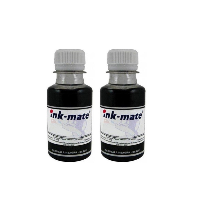 Csomag tinta utántöltő flakon pigment fekete x 2 Ink-Mate 200ml kompatibilis Canon PG-545XL