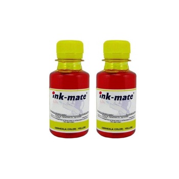 Pachet flacon refill cerneala galben dye x 2 Ink-Mate 200ml compatibil Canon CL-546 Pachet flacon refill cerneala galben dye x 2 Ink-Mate 200ml compatibil Canon CL-546