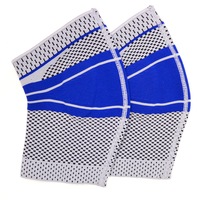 Set 2 bucati suport pentru cot zenifique®, cu compresie din silicon, material elastic si respirabil, albastru-gri, marimea S