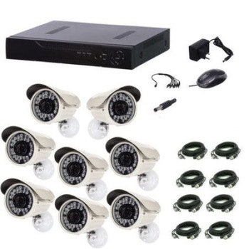 Sistem Kit Complet de Supraveghere si Securitate, 8 Camere Incluse, Rezolutie 1080P, Port USB, HDMI. VGA, Negru Sistem Kit Complet de Supraveghere si Securitate, 8 Camere Incluse, Rezolutie 1080P, Port USB, HDMI. VGA, Negru