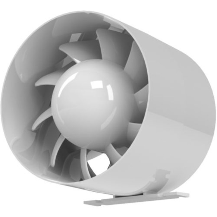Ventilator de tubulatura axial airRoxy, 46dB, 2200RPM, 16W, Alb