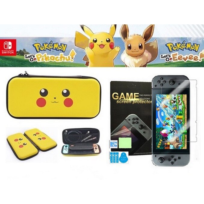 Husa Lets Go Pikachu Nintendo Switch + Screen Protector