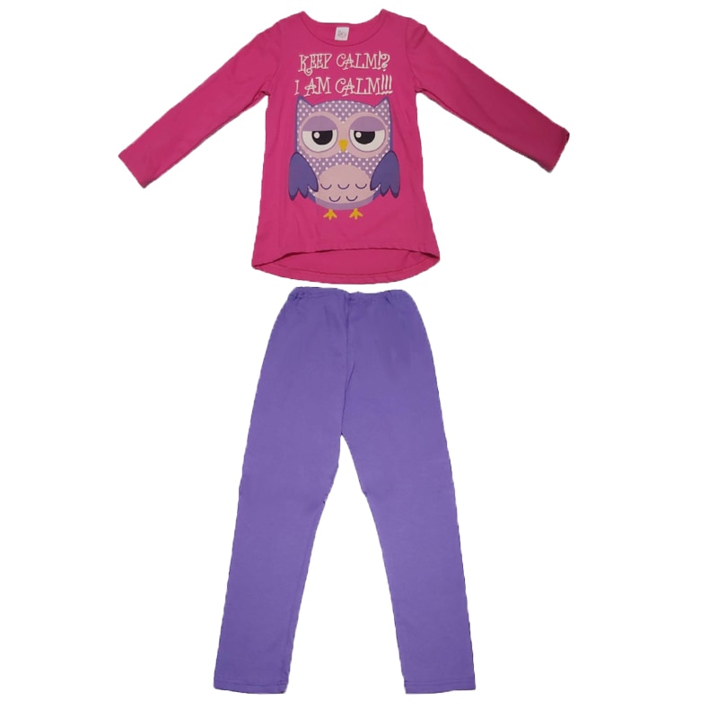 Pijama pentru fetite ATUT A-5545, Fucsia, 104