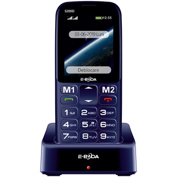 Telefon mobil E-Boda S200D Senior, Dual SIM, Black Telefon mobil E-Boda S200D Senior, Dual SIM, Black