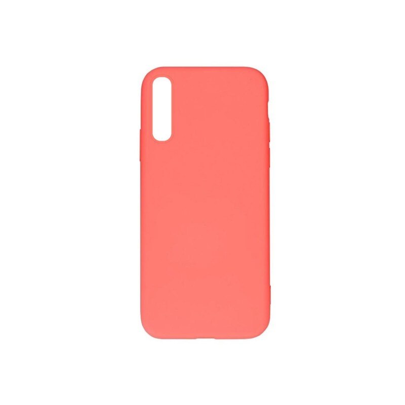 Husa Spate Forcell Silicone Pentru Samsung Galaxy A70, Alcantara La Interior - Roz