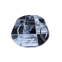 Covor EFFECT Desing,100x200cm oval-0878 GRAY,1500gr/mp