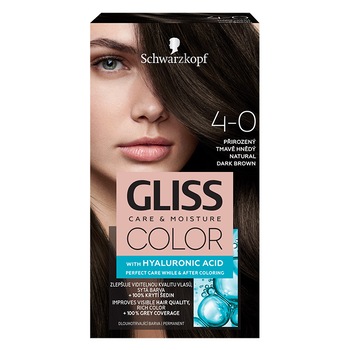 Vopsea de par permanenta Gliss Color 4-0 Saten Inchis Natural, 143 ml Vopsea de par permanenta Gliss Color 4-0 Saten Inchis Natural, 143 ml