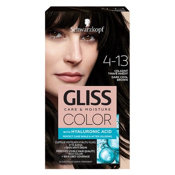 Vopsea de par permanenta Gliss Color 4-13 Saten Inchis Rece, 143 ml Vopsea de par permanenta Gliss Color 4-13 Saten Inchis Rece, 143 ml