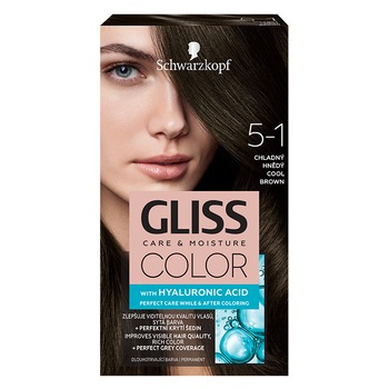 Vopsea de par permanenta Gliss Color 5-1 Saten Rece, 143 ml Vopsea de par permanenta Gliss Color 5-1 Saten Rece, 143 ml