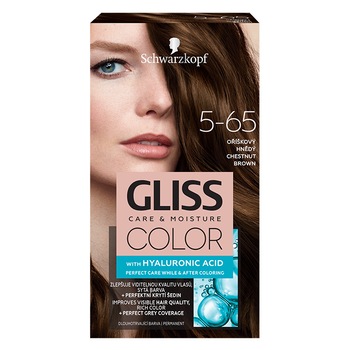 Vopsea de par permanenta Gliss Color 5-65 Saten Castaniu, 143 ml Vopsea de par permanenta Gliss Color 5-65 Saten Castaniu, 143 ml