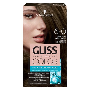 Vopsea de par permanenta Gliss Color 6-0 Saten Deschis Natural, 143 ml Vopsea de par permanenta Gliss Color 6-0 Saten Deschis Natural, 143 ml