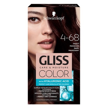 Vopsea de par permanenta Gliss Color 4-68 Mahon Inchis, 143 ml Vopsea de par permanenta Gliss Color 4-68 Mahon Inchis, 143 ml