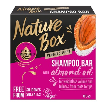 Sampon solid Nature Box cu ulei de migdale 100% presat la rece, formula vegana, 85 g Sampon solid Nature Box cu ulei de migdale 100% presat la rece, formula vegana, 85 g
