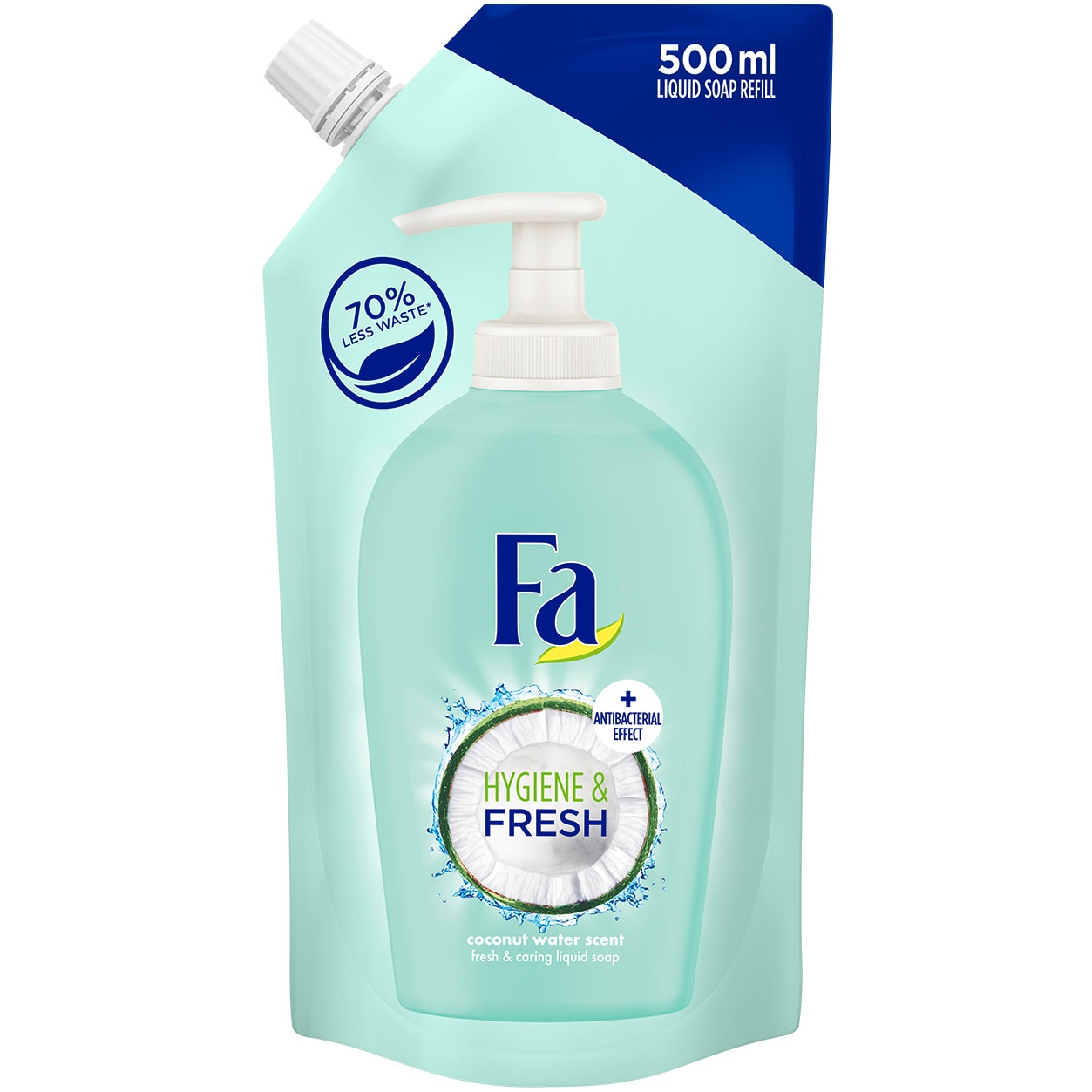 Rezerva sapun lichid Fa Hygiene & Fresh Coconut, efect antibacterian, 500 ml