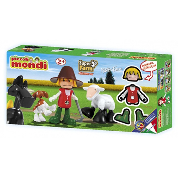 Set Mister Farm cu figurine magnetice, Plastwood
