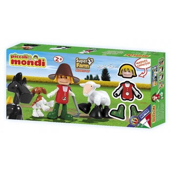 Set Mister Farm cu figurine magnetice, Plastwood Set Mister Farm cu figurine magnetice, Plastwood