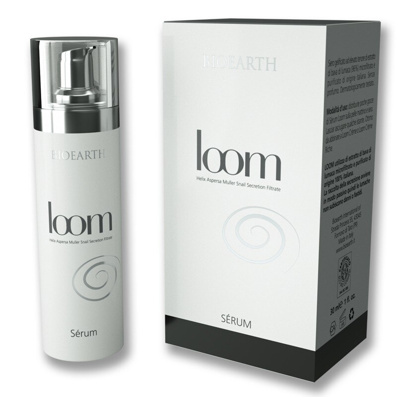 Ser bio cu extract de melc si acid hialuronic Loom Bioearth, 30ml