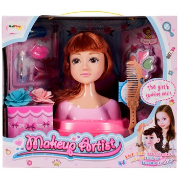 Set Coafor Stylish pentru fete idealSTORE, Mica Avangardista, Dimensiuni 17 x 16 x 21 cm, Include un manechin pentru a putea crea diferite coafuri si un make up fresh, Echipat cu diverse accesorii simbolice pentru a spori jocul de rol Set Coafor Stylish pentru fete idealSTORE, Mica Avangardista, Dimensiuni 17 x 16 x 21 cm, Include un manechin pentru a putea crea diferite coafuri si un make up fresh, Echipat cu diverse accesorii simbolice pentru a spori jocul de rol