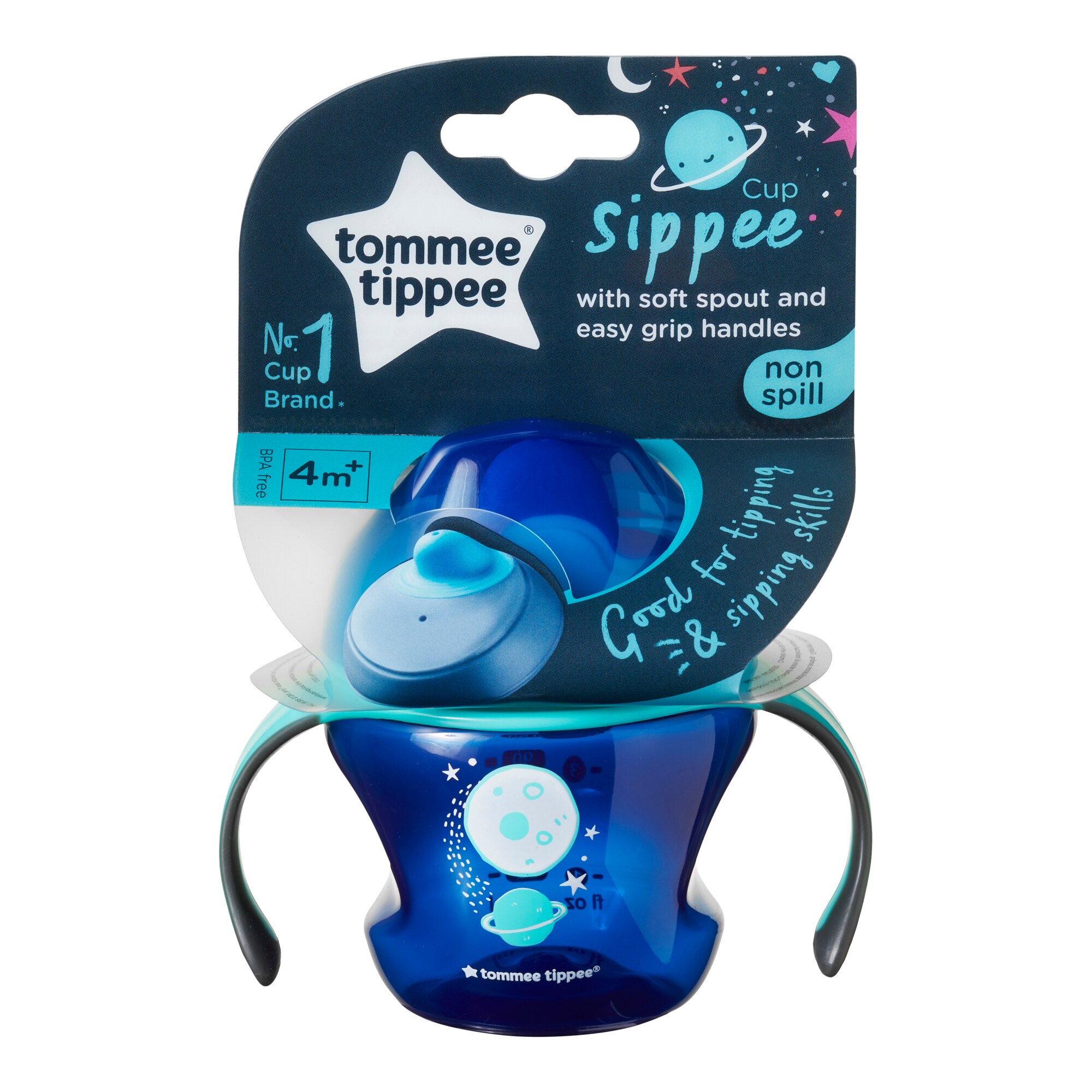 Cana Tommee Tippee Explora First Triner Castel, 150 ml, +4 luni, Planeta Albastra