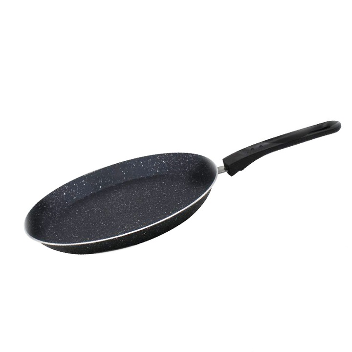 Тиган за палачинки sapir sp 1322 vm26, 26 см, мраморно покритие, индукция, черен