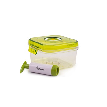 Caserola cu pompa pentru vidare, Luigi Ferrero, VC-026, 1.4 L, 17 x 15.5 x 9.8 cm, Verde Caserola cu pompa pentru vidare, Luigi Ferrero, VC-026, 1.4 L, 17 x 15.5 x 9.8 cm, Verde