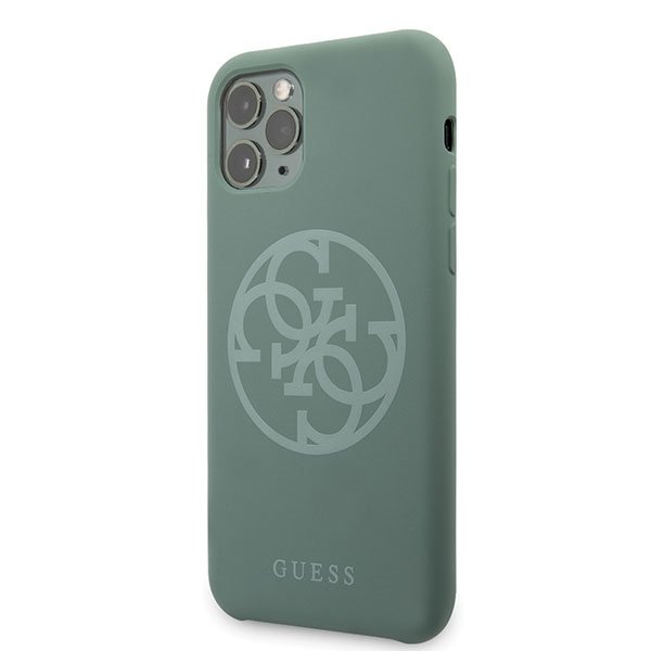 Husa iPhone 11 Pro Guess Silicone 4G Tone On Tone Verde