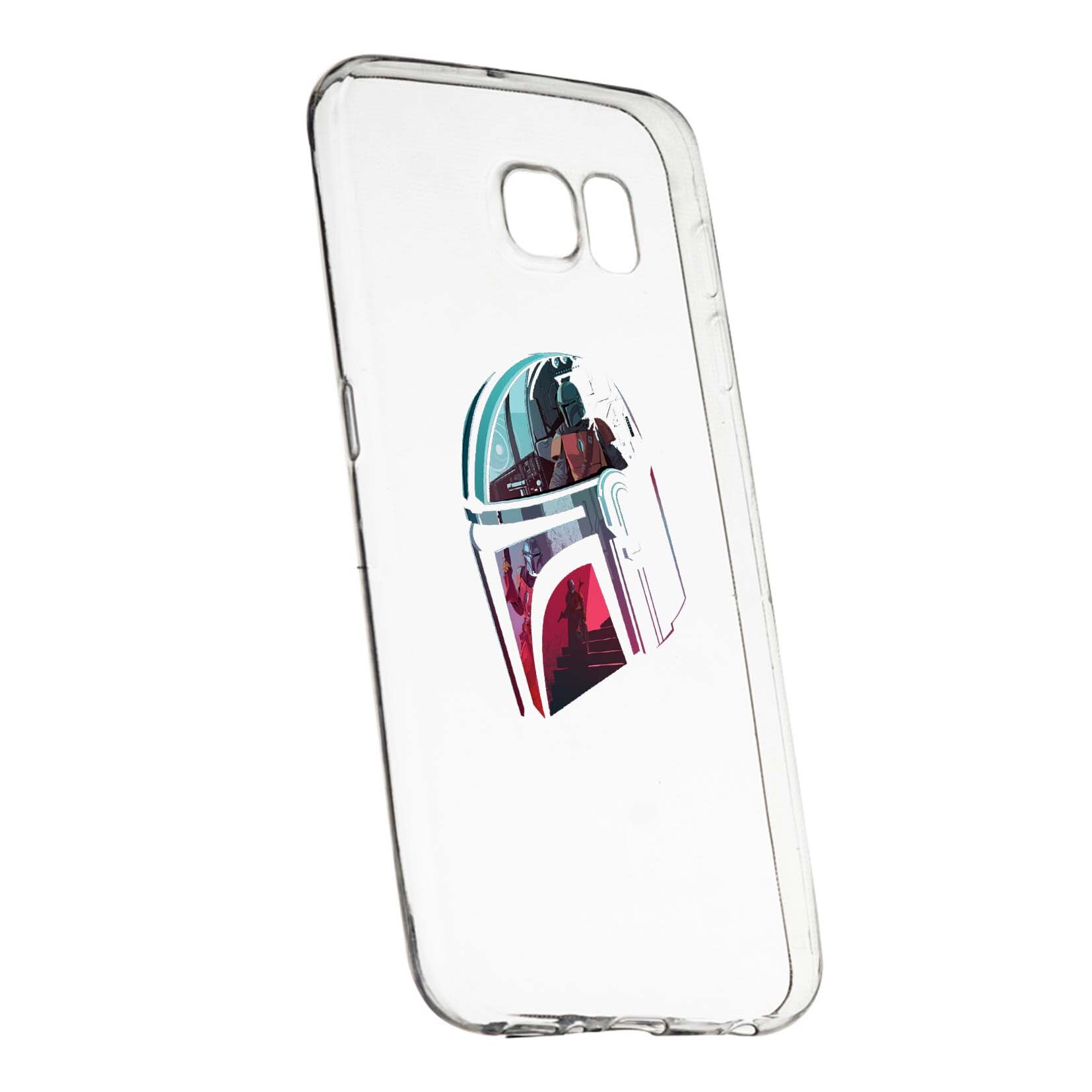 Husa de protectie Star Wars, The Mandalorian pentru Samsung Galaxy S7 Edge, rezistenta la uzura, anti-alunecare, din silicon Premium, 457