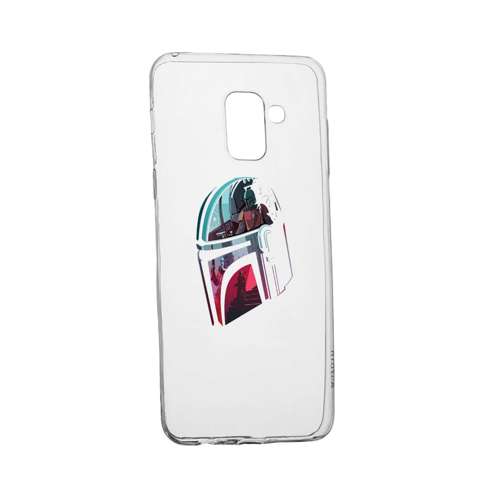 Husa de protectie Star Wars, The Mandalorian pentru Samsung Galaxy A8 2018 Plus, rezistenta la uzura, anti-alunecare, din silicon Premium, 457