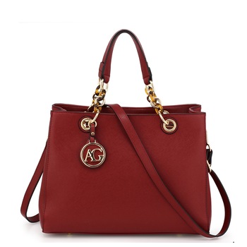 Geanta dama, Anna Grace, Casual/Elegant , Grena, 100 % Piele ecologica Geanta dama, Anna Grace, Casual/Elegant , Grena, 100 % Piele ecologica