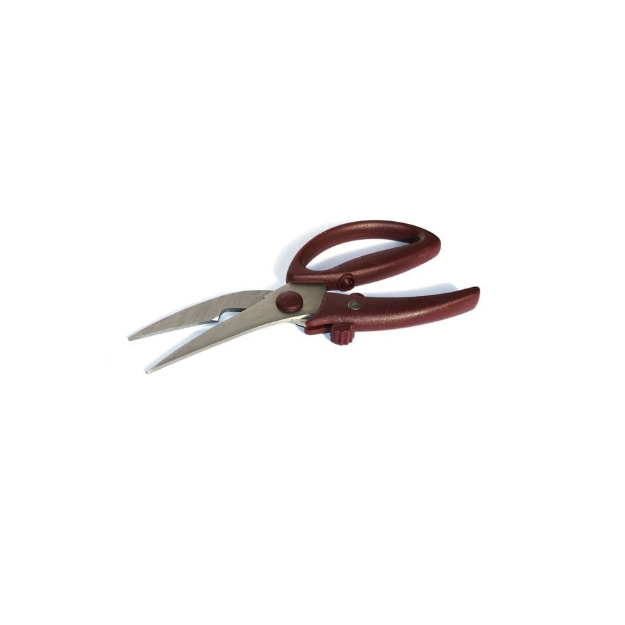 Foarfeca bucatarie pentru pui Elekom, Inox/Cauciuc, Argintiu/Rosu